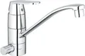 Produktbild: GROHE EH-SPT-Batterie Eurosmart C 31161 flacher Auslauf Absperrventil chrom