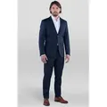 Produktbild: SANDER STELLAN Anzug Herren Business Anzug Slim Fit mit Kleidersack (Anzug Set, 2-tlg., Sakko und Hose) festlich, elegant, modern blau 46