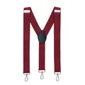 Produktbild: MASADA Herren Hosenträger mit robusten Karabiner Verschluss stufenlos verstellbar 3,5 cm breit und bis zu 195 cm Körpergröße - Bordeaux