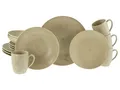 Produktbild: CreaTable, 20891, Serie Catania Sand, 16-teiliges Geschirrset für 4 Personen, Kombiservice aus Steinzeug, spülmaschinen- und mikrowellengeeignet, Made in Portugal