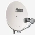 Produktbild: Fuba DAL 802 G Sat Anlage Antenne Schüssel Spiegel Twin LNB DEK 217 2 Teilnehmer Alu Sat-Schüssel/Sat-Spiegel Grau + Fuba DEK 217 Twin LNB für 2 Receiver/Teilnehmer (HDTV-, 4K- und 3D-kompatibel)
