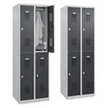 Produktbild: CP Spinde Basic Plus anthrazitgrau, lichtgrau 088355-20 S10001, 4 Schließfächer 60,0 x 50,0 x 185,0 cm