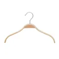 Produktbild: 50 Schichtholzbügel ohne Steg Natur klar lackiert drehbarer Haken Kleiderbügel Holzbügel Garderobenbügel Ladenausstattung (45 cm)