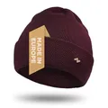Produktbild: NYTTED® Merino Mütze für Herren & Damen | 100% Feinste Merinowolle | Warm, Weich & Strechy | Wollmütze, Wintermütze, Strickmütze | Bordeaux
