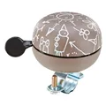 Produktbild: Prophete Ding Dong Fahrradglocke, 60 mm Durchmesser, mit Lenkerhaltung, Aluminium, Design-Motiv, Nostalgieglocke, Passend für alle gängigen Lenker