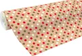 Produktbild: Clairefontaine 223800C - Rolle Geschenkpapier aus Kraftpapier 70g 50x0,70m, 100% recycelt, robust und natürlich, ideal zum Verpacken Basteln und Geschenke, Punkte rot/weiß/gold, Weihnachten, 1 Rolle