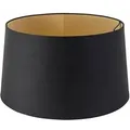 Produktbild: Baumwolllampenschirm Schwarz 40/35/22 Mit Goldener Innenseite