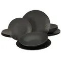 Produktbild: CreaTable 20540 Tafelservice Schiefer für 4 Personen, Steinzeug, schwarz (1 Set, 12-teilig)