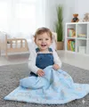 Produktbild: Babydecke BABYLUX Babydecke Krabbeldecke MINKY Kuscheldecke 75x100 cm+KISSEN, BabyLux, K163 Blau + Schnuckis