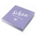 Produktbild: ITENGA 20x Servietten Schön dass du da bist FLIEDER für Geburtstag Hochzeit usw.