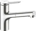 Produktbild: hansgrohe Zesis Einhebel-Küchenarmatur ComfortZone 150, Ausziehbrause, 2 Strahlarten, Schlauchbox (sBox) lite, Ausladung 219 mm, 74803000