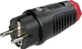 Produktbild: PCE 0522-sr Schutzkontaktstecker Vollgummi, Thermoplast 250V Schwarz, Rot IP54