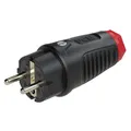 Produktbild: PCE 0522-sr Schutzkontaktstecker Vollgummi, Thermoplast 250V Schwarz, Rot IP54