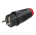 Produktbild: PCE PCE 0522-sr Schutzkontaktstecker Vollgummi, Thermoplast 250 V Schwarz Steckernetzteil