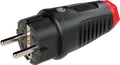 Produktbild: TAUR2 0522-SR - Vollgummi-Stecker Taurus2, Typ EF - CEE 7/7, schwarz/rot