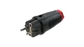 Produktbild: 9003399465246 Wtyczka hermetyczna gumowa 2P+Z Uni-Schuko 230V 16A czarno-czerwon