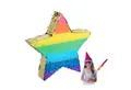 Produktbild: relaxdays Papierdekoration Pinata Stern bunt-gold