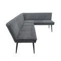 Produktbild: Eckbank 195 x 154 cm Anthrazit Mesilla kurzer Schenkel rechts Sitzbank