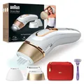 Produktbild: Braun IPL Silk Expert Pro 5 Haarentfernungsgerät Damen/Herren, 3 Aufsätze, sichtbare Haarentfernung, Designed In Germany, Venus Rasierer, Alternative zu Laser Haarentfernung, PL5267, weiß/gold