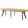 Produktbild: ESSTISCH Twixy XXL groß rund oval ausziehbar, Braun 100-250/100/76 cm