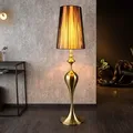 Produktbild: Edle Design Stehlampe LUCIE 160cm gold gebürstet schwarz Barock Stil Stehleuchte - Gold