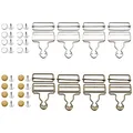 Produktbild: OMIGA 8 Sätze Latzhosenschnallen Schnallen mit Schiebeschnalle Rechteckiger Schnalle Einstellbar Metallspange Schnallen Stilvoll und Langlebig für DIY-Kleidung Latzhosenkleider (Silber/Bronze)