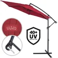 Produktbild: DeubaXXL DE Ampelschirm Ø300cm Alu UV 50+ Kurbel & Fußkreuz Rot 104079