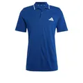 Produktbild: adidas Men's Essential Three Stripes Pique Polo Shirt, Dark Blue/White, M