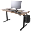 Produktbild: Arebos elektrisch höhenverstellbarer Schreibtisch 120x60 cm | Memory-Funktion | Verstellbarer Computertisch 72-118 cm | Standing Desk | ergonomischer Bürotisch | Steh-Sitz Tisch | Braun