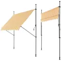 Produktbild: pro.tec Klemmmarkise »Stem« ohne Bohren Stahlgestell 350x120x220-309 cm Gelb/Weiß gelb 120 cm x 350 cm x 309 cm