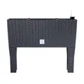Produktbild: Blumentopf Blumenkasten mit Füßen Blumenkübel Rattan Bewässerung 60cm Anthrazit