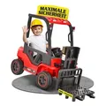 Produktbild: Kinder Gabelstapler 52108 Rot mit Fernbedienung bis 6 km/h | 2x40W | Radio, USB & BLuetooth | mit Licht