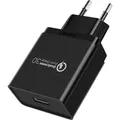 Produktbild: Ugreen Ladegert Cd122, 18W, Qc 3.0, Usb (Schwarz) - Schwarz
