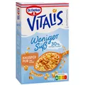 Produktbild: Dr. Oetker Vitalis Knusper Müsli weniger Zucker 600g Packung