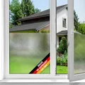 Produktbild: d-c-fix Fensterfolie Milky - 90 cm x 1,5 m – statische Sichtschutzfolie mit modernem Muster für Glasflächen – selbsthaftend, blickdicht, dekorativ