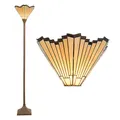 Produktbild: Clayre & Eef Tiffany Stehlampe 37x37x183 cm Goldfarbig Polyresin