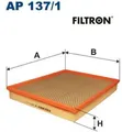 Produktbild: FILTRON AP137/1 Luftfilter Luftfiltereinsatz für Nissan für Opel für Renault