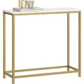 Produktbild: FSB29-G Konsolentisch mit goldenem Metallrahmen Flurtisch Dekotisch Sideboard Beistelltisch Wohnzimmer Eingangsbereich bht ca: 80x75x30cm - Sobuy