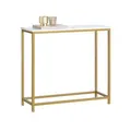 Produktbild: SoBuy FSB29-G Konsolentisch mit goldenem Metallrahmen Flurtisch Dekotisch Sideboard Beistelltisch Wohnzimmer Eingangsbereich BHT ca: 80x75x30cm