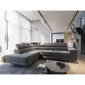 Produktbild: Masseno Ecksofa SELVA L-S mit Schlaffunktion L-Form, Sofa mit Bettkasten, Wohnzimmersofa, Couch, Soffa, Bettsofa, Couchgarnitur- Grau, MONOLITH 85 - Grau