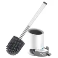 Produktbild: Toilettenbürste Silikon mit Halter klobürste Set Wandmontage  Stehen Edelstah...