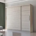 Produktbild: Schwebetürenschrank Alba 250 cm Sonoma/Sonoma, ohne Spiegel und LED.