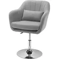Produktbild: HOMCOM Sessel Wohnzimmer Loungesessel Relaxsessel mit Metallrahmen Lesesessel mit Leinenoptik, Polstersessel für Schlafzimmer, Wohnzimmer, Grau