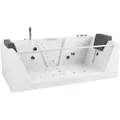 Produktbild: TroniTechnik® Whirlpool Badewanne MYKONOS 180cm x 88cm mit Heizung, Wasserfall, Hydromassage und Farblichtherapie, Sanitäracryl
