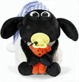 Produktbild: Nici Shaun das Schaf Kuscheltier Timmy mit kleinem Bär, Schnuller und Schlafmütze, 25 cm, Farbe: Weiß/Schwarz