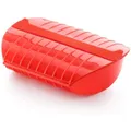 Produktbild: Lékué Dampfbox Oval rot 1400ml mit Einlegeboden für 3-4 Personen OVP NEU