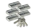 Produktbild: ChiliTec Schließzylinder Schließzylinder-Set 5x 60mm (30+30mm) 5 Schlüssel