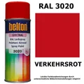 Produktbild: Belton Sprühlack RAL 3020 Farbe VERKEHRSROT Glänzend Lackspray Farbspray 400ml