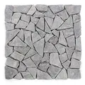 Produktbild: DIVERO 11 Fliesenmatten Naturstein Mosaikfliesen aus Marmor für Wand und Boden grau á 30 x 30 cm