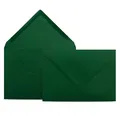 Produktbild: 50 Briefumschläge DIN C6 Dunkelgrün Grün  11,4 x 16,2 cm  Kuverts mit 80 g/m²...